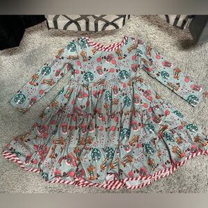 Girls size 6T online boutique Starbucks, Christmas dress